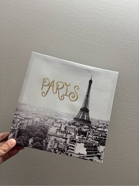 Paris Eiffel Tower Canvas Wall Art - Black & Gold